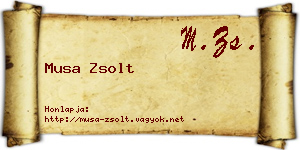 Musa Zsolt névjegykártya